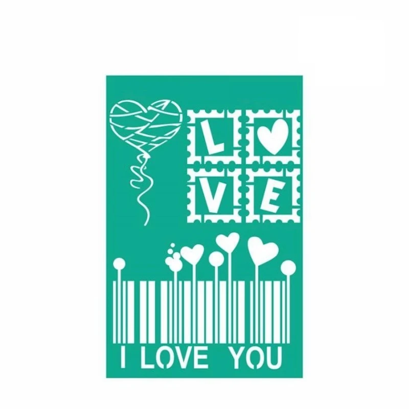 Трафарет самоклеящийся Rosa Talent, 13x20 см, №2012 Love