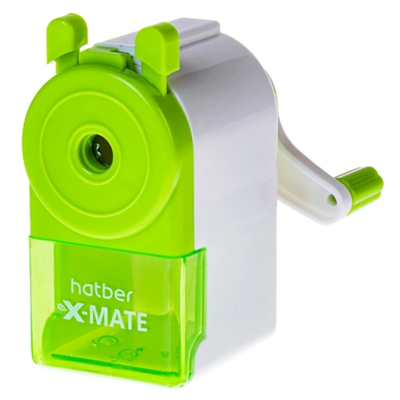 Точилка Hatber X-Mate 065507, белая/зеленая