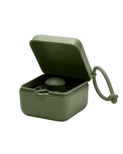 Əmziklər üçün qutu BIBS Hunter Green, polipropilen/silikon