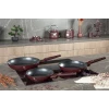 Набор сковородок Berlinger Haus Leonardo Collection BH-8048, 3 шт, 20/24/28 см, алюминий, бордовый
