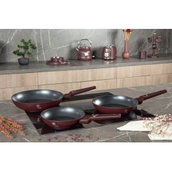Набор сковородок Berlinger Haus Leonardo Collection BH-8048, 3 шт, 20/24/28 см, алюминий, бордовый Набор сковородок Berlinger Haus Leonardo Collection BH-8048, 3 шт, 20/24/28 см, алюминий, бордовый