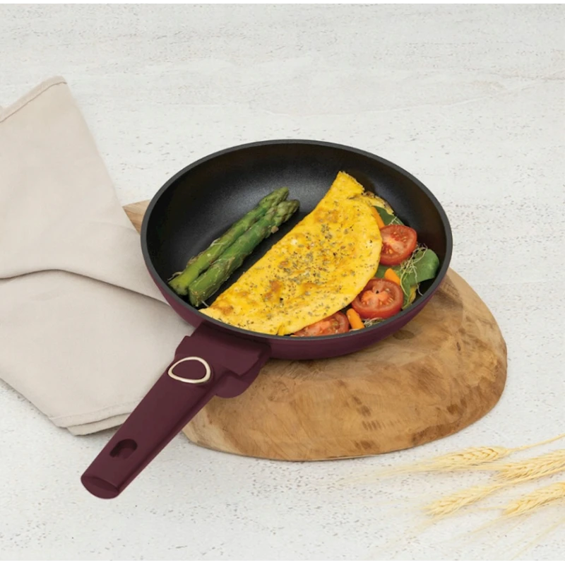 Набор сковородок Berlinger Haus Leonardo Collection BH-8048, 3 шт, 20/24/28 см, алюминий, бордовый