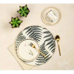 Десертный сервиз Porland Botanical 04ALM005697, 19 предметов, 6 персон, фарфор