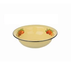 Таз эмалированный СтальЭмаль Клубника С3024.П*59, желтый, 12л Таз эмалированный СтальЭмаль Клубника С3024.П*59, желтый, 12л