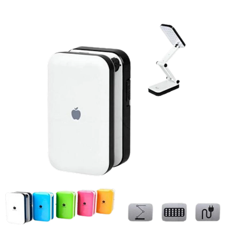 Masaüstü lampa 24 LED,ağ,işıqdiodlu,qatlanan,akkumulyator ilə,125x75x58 mm,məhsul çeşiddə