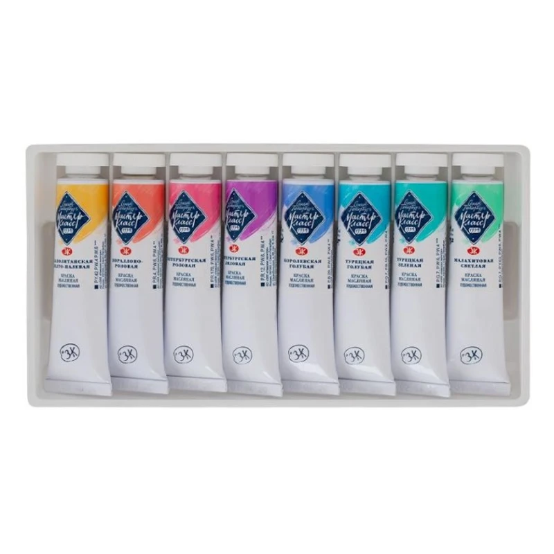 Набор масляных красок Мастер-Класс, Пастельные цвета, 8х18 Набор масляных красок Мастер-Класс, Пастельные цвета, 8х18