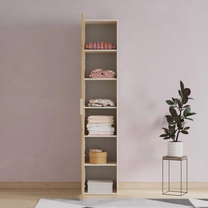 Шкаф Art Mebel 22, ламинат, бежевый/коричневый, 210x60x45 см Шкаф Art Mebel 22, ламинат, бежевый/коричневый, 210x60x45 см