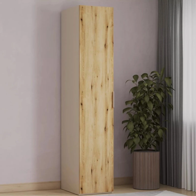 Шкаф Art Mebel 22, ламинат, бежевый/коричневый, 210x60x45 см Шкаф Art Mebel 22, ламинат, бежевый/коричневый, 210x60x45 см