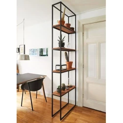 Стеллаж 3563_LoftLonggVotan, 70x20x220 см, ЛДСП, коричневый