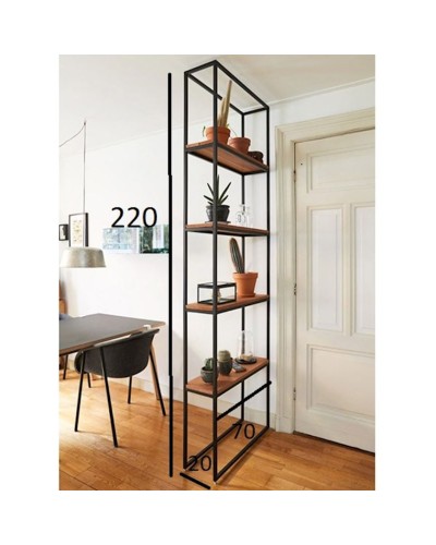 Stellaj 3563_LoftLonggVotan, 70x20x220 sm, LDSP, qəhvəyi