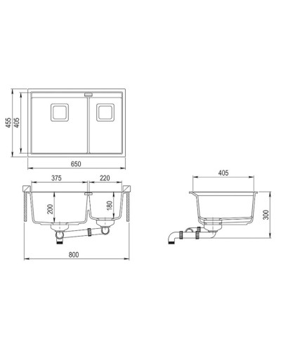 Mətbəx çanağı Aquasanita SQD 150-111
