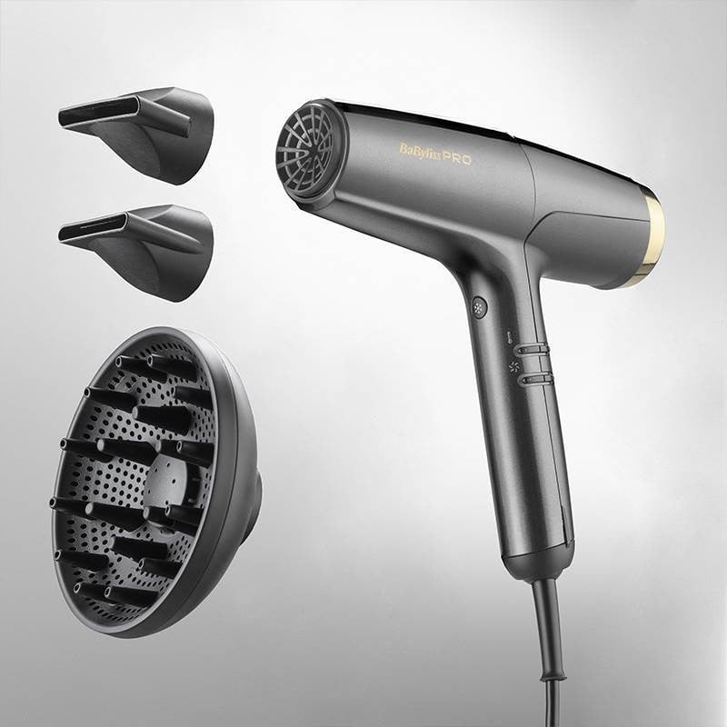 Professional fen BaByliss PRO Falco Grey/Gold BAB8550E Professional fen BaByliss PRO Falco Grey/Gold BAB8550E