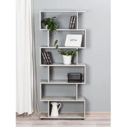 Стеллаж Letta ЛДСП, серый, 176х25х73 см Стеллаж Letta ЛДСП, серый, 176х25х73 см