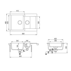 Кухонная мойка Aquasanita SQC 151-120