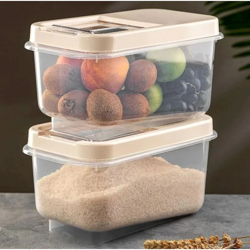 Konteyner MH68998, polipropilen, şəffaf/bej, 7.5 l