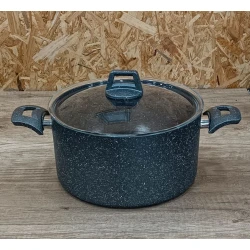 Кастрюля Nipmar SHA-00001507, гранит, серая, 28 см