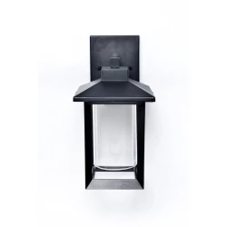 Qara Klassik Divar Çırağı 32 sm, Şüşə Silindr Korpusu ilə, E27 Uyğunluq Qara Klassik Divar Çırağı 32 sm, Şüşə Silindr Korpusu ilə, E27 Uyğunluq