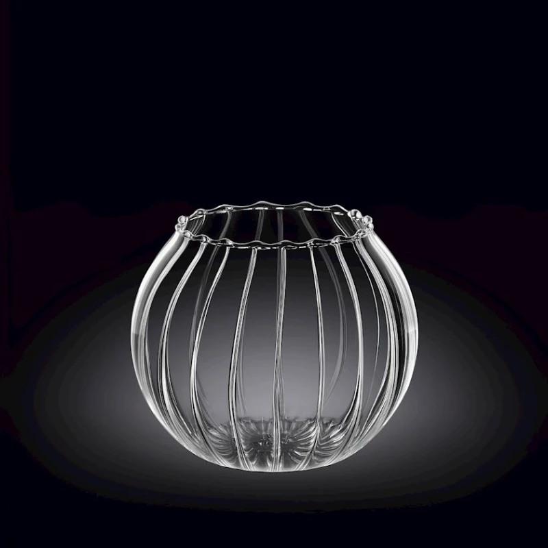 Ваза Wilmax 888972/A, 12x10 см, стекло, прозрачная Ваза Wilmax 888972/A, 12x10 см, стекло, прозрачная