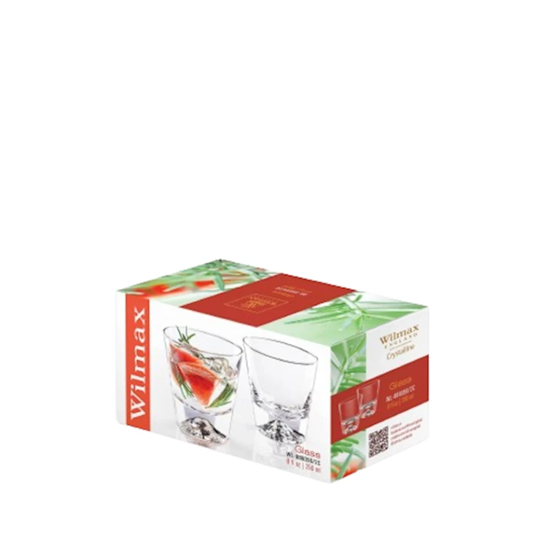 Набор бокалов для виски Wilmax WL‑888056/2C, 250 мл, хрусталь, прозрачный, 2 шт