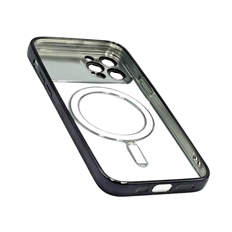 Чехол Auto Focus Magsafe для Apple iPhone 12 Pro Transparent Black Чехол Auto Focus Magsafe для Apple iPhone 12 Pro Transparent Black