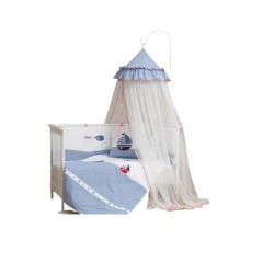 Навес для детской кроватки Funna baby Romantiсa, 8 м, тюль, белый/голубой