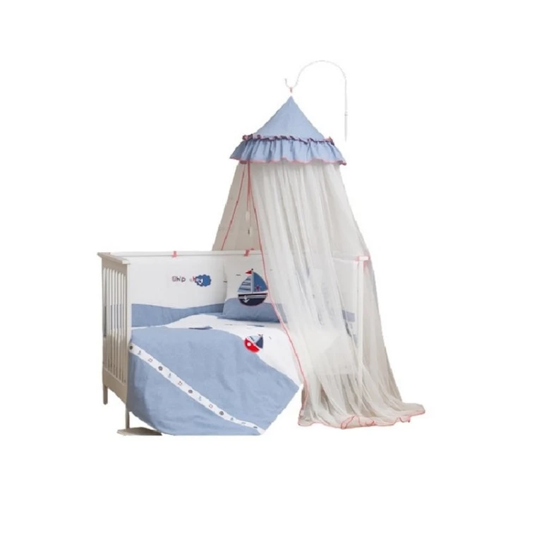 Навес для детской кроватки Funna baby Romantiсa, 8 м, тюль, белый/голубой Навес для детской кроватки Funna baby Romantiсa, 8 м, тюль, белый/голубой