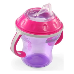 Поильник-непроливайка Babyono, пластик, розовый, 180 мл Поильник-непроливайка Babyono, пластик, розовый, 180 мл