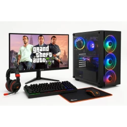 Компьютер Intel i7-3770-8 ГБ RAM-RX 580-8 ГБ-256 ГБ NVMe-500 ГБ HDD 24 Монитор