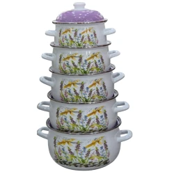 Набор кастрюль SHA-00004690, эмаль/металл, разноцветный, 18/20/22/24/26 см, 5 шт