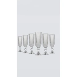 Sızıqlı Şampan Bakalı Şəffaf 6lı paçka 180ml