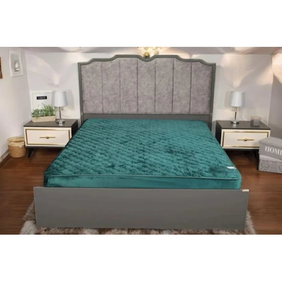 Наматрасник защитный Luxe Cotton Lu-xe-000684, 160x200 см, двуспальный, велюр, зеленый Наматрасник защитный Luxe Cotton Lu-xe-000684, 160x200 см, двуспальный, велюр, зеленый