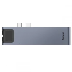 USB HUB Baseus Thunderbolt C+Pro 7in1 Smart HUB Docking Station, Серый USB HUB Baseus Thunderbolt C+Pro 7in1 Smart HUB Docking Station, Серый