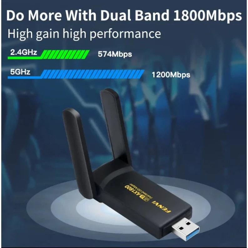 Wi-Fi adapter USB Wi-Fi 6 1800Mb
