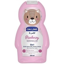 Çimmək üçün şampun-gel On Line Le Petit 3-1-də Marshmallow 350 ml