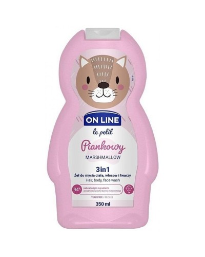 Çimmək üçün şampun-gel On Line Le Petit 3-1-də Marshmallow 350 ml