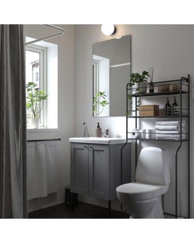 Stellaj IKEA FROSJON, polad/polipropilen, qara, 65x156 sm