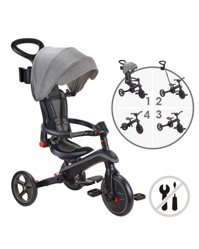 Üçtəkərli velosiped Globber Explorer Trike 4in1 732-120, 10 ay-5 yaş