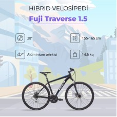 Hibrid velosiped Fuji Traverse 1.5, Size: S, 15