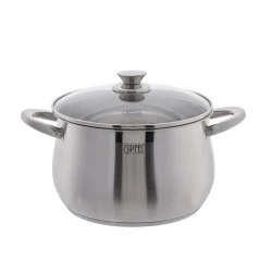 Qazan Gipfel Serenade 1746 6.5 L, paslanmayan polad, qapaq ilə, gümüşü