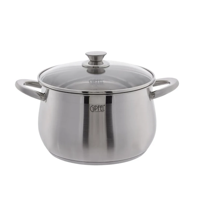 Кастрюля Gipfel Serenade 1746 6.5 л, нержавеющая сталь, с крышкой, серебристый