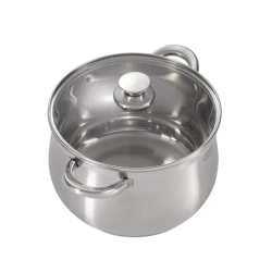 Qazan Gipfel Serenade 1746 6.5 L, paslanmayan polad, qapaq ilə, gümüşü