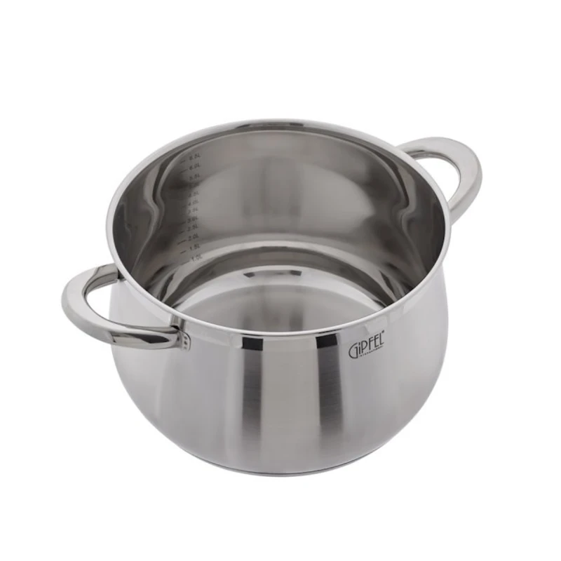 Кастрюля Gipfel Serenade 1746 6.5 л, нержавеющая сталь, с крышкой, серебристый