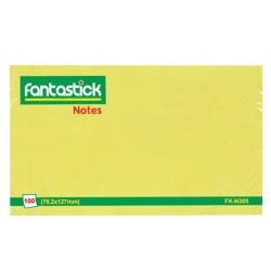 Стикеры для заметок Fantastick FK-N305 76.2x127 мм, 100 листов, желтые