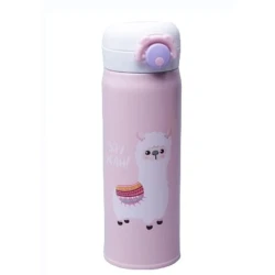 Детский термос с трубочкой UST567LM, фиолетовый, 420 мл