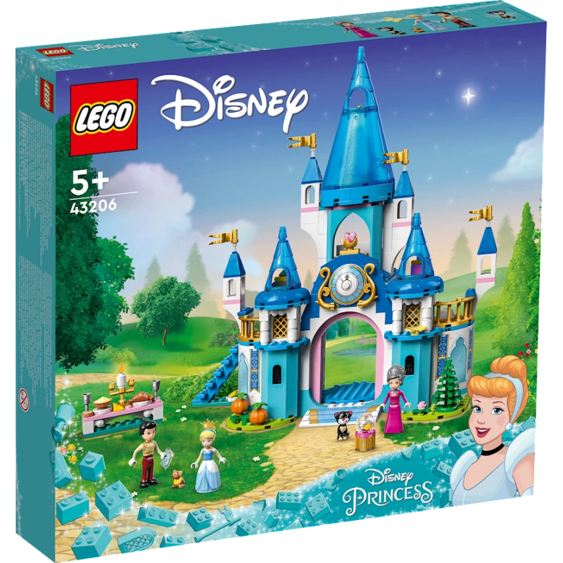 Конструктор LEGO Disney Princess Cinderella and Prince Charming's Castle 43206, 5+ лет, 365 элементов