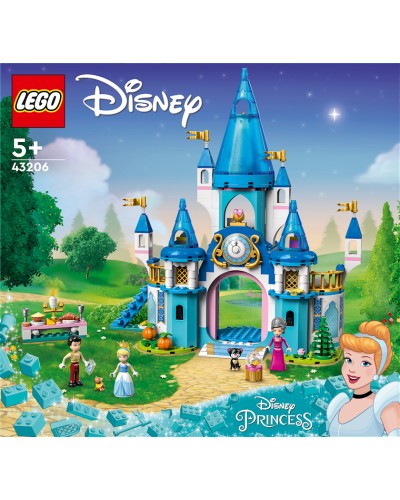 Konstruktor LEGO Disney Princess Cinderella and Prince Charming's Castle 43206, 5+ yaş, 365 hissə