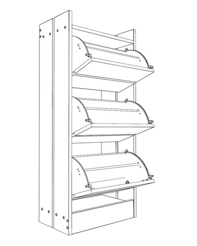 Tumba ayaqqabı üçün Art Mebel, LDSP, venge, 30x60x130 sm