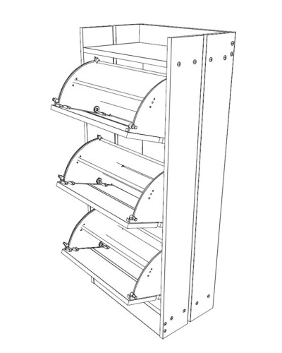 Tumba ayaqqabı üçün Art Mebel, LDSP, venge, 30x60x130 sm