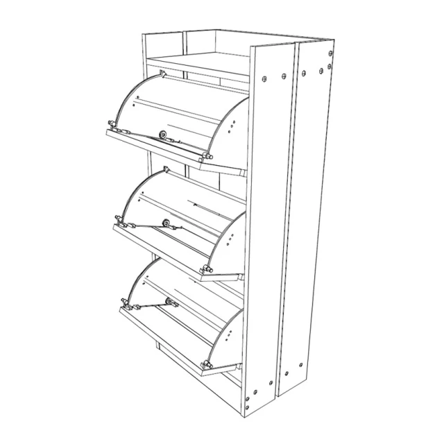 Tumba ayaqqabı üçün Art Mebel, LDSP, venge, 30x60x130 sm
