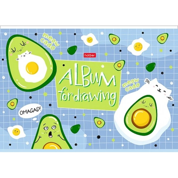 Альбом для рисования Hatber Веселые Авокадики А4, 16 листов, товар в ассортименте Альбом для рисования Hatber Веселые Авокадики А4, 16 листов, товар в ассортименте